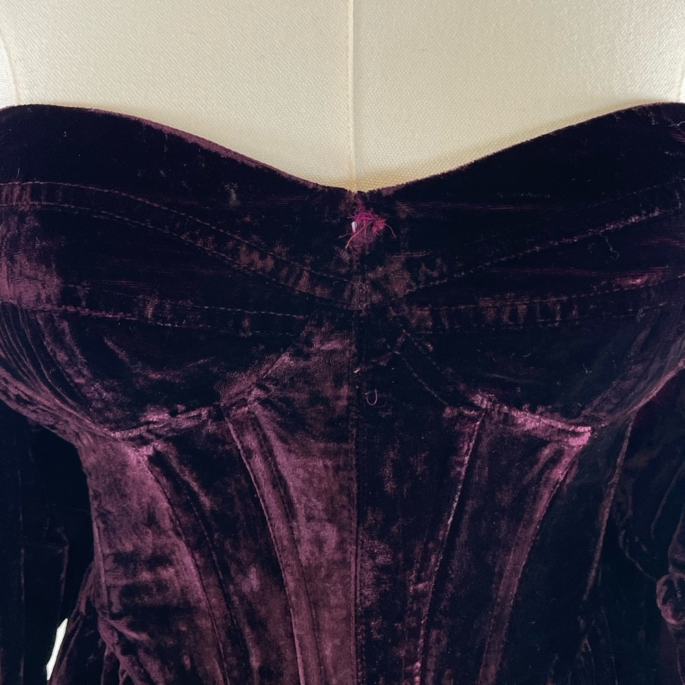 Bardot Velour Corset Mini Dress, S - Picture 7 of 10
